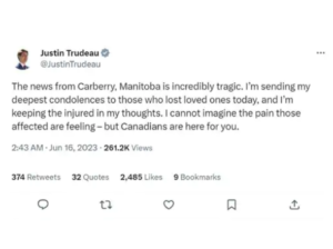 PM Justin Trudeau's tweet