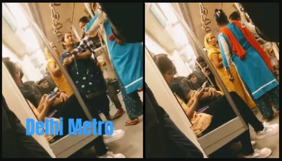 मेट्रो तुम्हारे बाप की नहीं है…. Delhi Metro में फिर भिड़ीं महिलाएं, Video Viral
