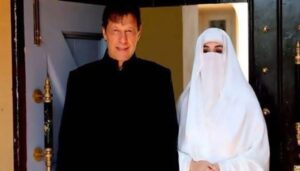 Imran Khan with his wife Bushra Bibi