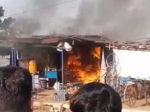 कटनी में चाय की दुकान में ब्लास्ट, LPG सिलेंडर से गैस रिसने से लगी आग, 5 लोग जख्मी