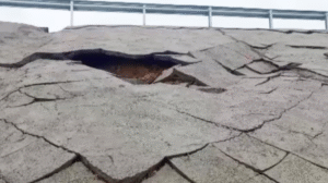 National Highway collapsed