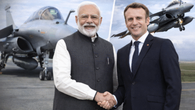 राफेल फाइटर जेट उड़ान भरते हुए – भारत-फ्रांस रक्षा डील 2026