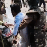 गांधी भवन के बाहर बवाल!