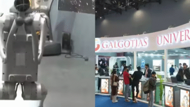 गलगोटिया यूनिवर्सिटी AI समिट में दिखाया गया रोबोटिक डॉग
