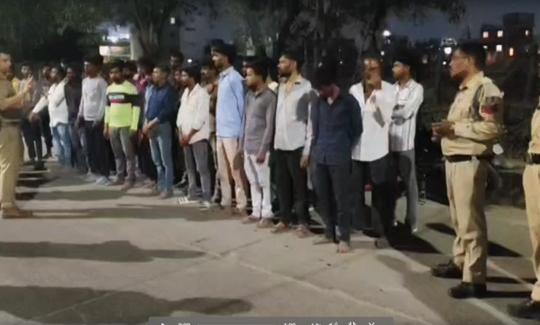 खजराना पुलिस कार्रवाई में पकड़े गए संदिग्ध