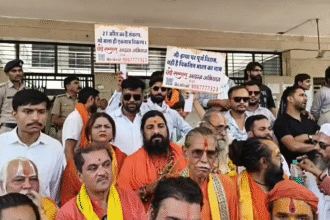 Indore Gau Samman Abhiyan protest saints gathering collector office 2026