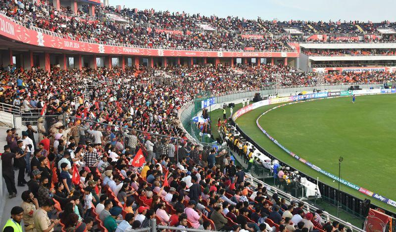 PBKS vs RR Match 2026 PCA Stadium Chandigarh crowd evening IPL match