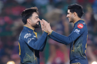 IPL GT vs RR match featuring Shubman Gill and Rashid Khan