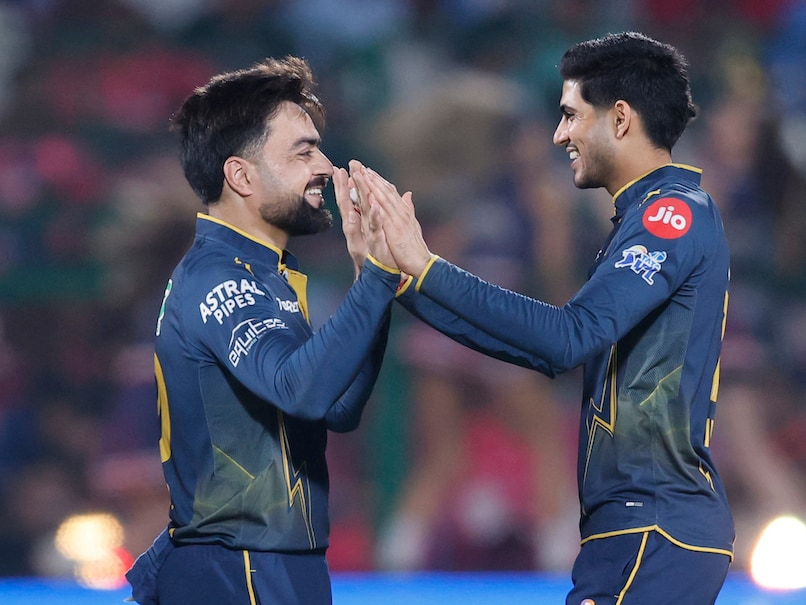 IPL GT vs RR match featuring Shubman Gill and Rashid Khan