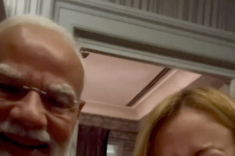 PM Modi gifting Melodi Toffee to Italy PM Giorgia Meloni during Rome meeting 2026