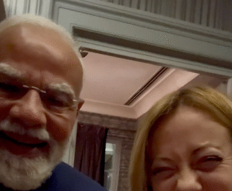 PM Modi gifting Melodi Toffee to Italy PM Giorgia Meloni during Rome meeting 2026