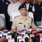Indore IPL Satta Latest Update showing Crime Branch raid on online betting gang in Bapji Nagar with seized laptops mobiles and IPL betting setup