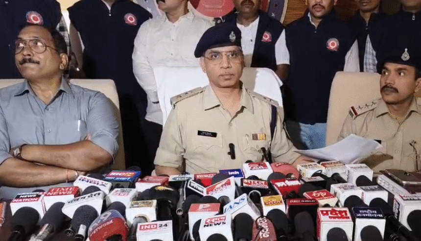Indore IPL Satta Latest Update showing Crime Branch raid on online betting gang in Bapji Nagar with seized laptops mobiles and IPL betting setup