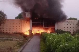 Indore Office Fire latest update at Belmorte Park office in Lasudia area with fire brigade operation