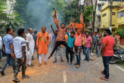 Bengal Results 2026 BJP leads TMC counting center visuals