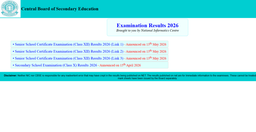 CBSE 12th Result 2026 online
