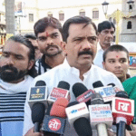Meenakshi Natarajan Nomination protest by Congress workers at Rajwada Indore