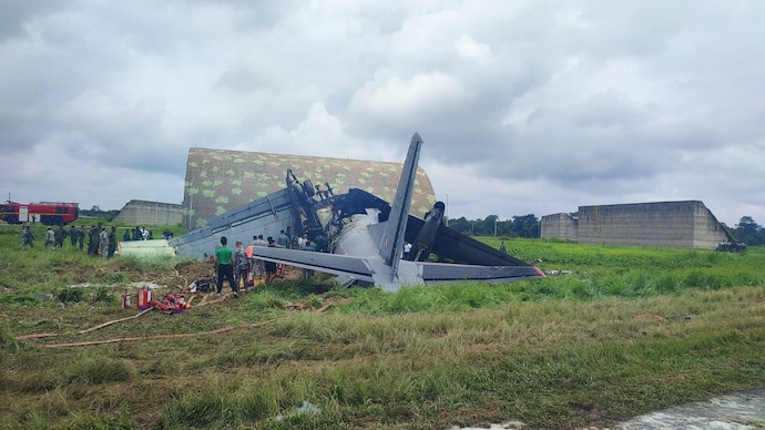 Jorhat Airbase Plane Crash involving Indian Air Force transport aircraft