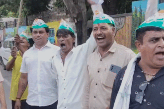 Indore Congress Protest at Palsikar Chauraha over Indian citizens safety issue