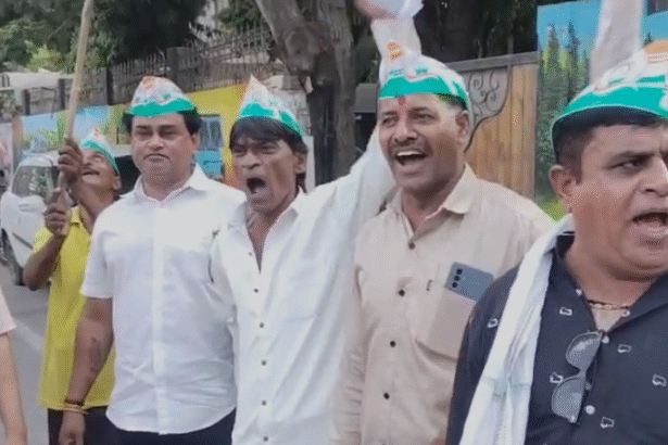 Indore Congress Protest at Palsikar Chauraha over Indian citizens safety issue