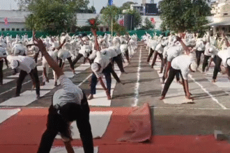 Indore Central Jail Yoga Session during International Yoga Day campaign