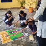 CM Mohan Yadav interacting with students at Sharda Kanya School Indore during Shala Prarambh Utsav