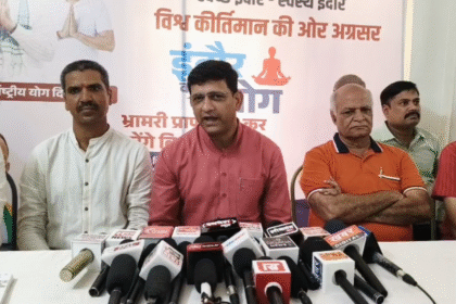 International Yoga Day 2026 preparations at Gopur Square Indore