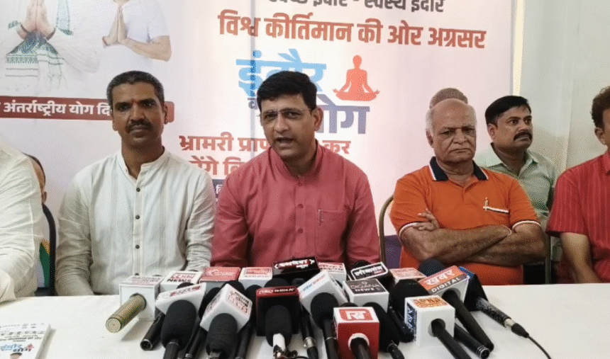 International Yoga Day 2026 preparations at Gopur Square Indore