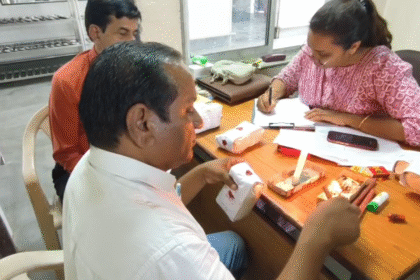 Indore School Food Check team collecting food samples from school mess