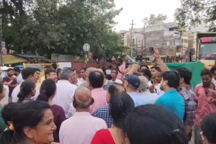 Malharganj Metro Station Protest