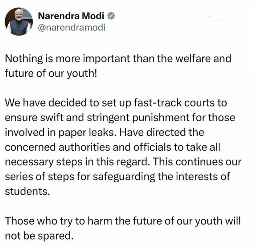 PM Modi Paper Leak