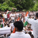 NEET Protest Indore students marching from Tantya Bhil Chouraha to Collectorate