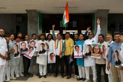 Congress Railway Station Protest