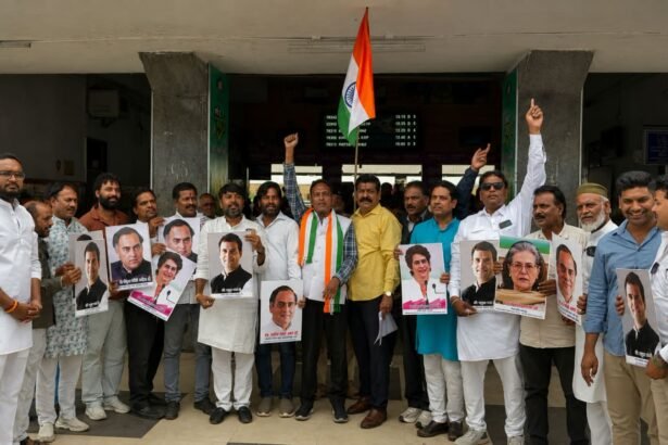 Congress Railway Station Protest