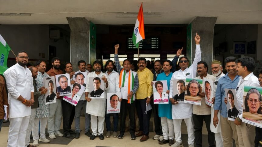 Congress Railway Station Protest