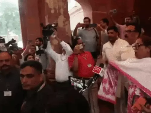 Parliament NDA Congress Protest