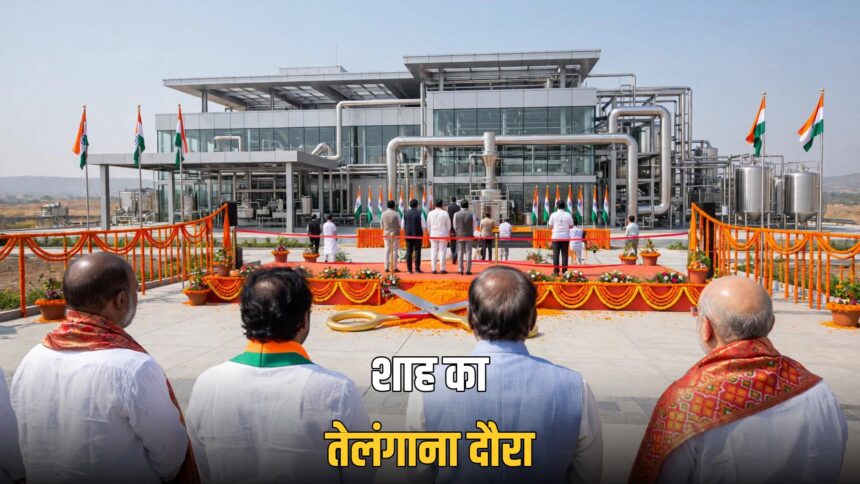 Amit Shah Telangana visit Amul dairy plant Medak