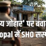 Bhopal Misrod SHO suspended viral video tribal students Jai Johar