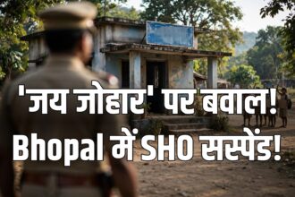 Bhopal Misrod SHO suspended viral video tribal students Jai Johar