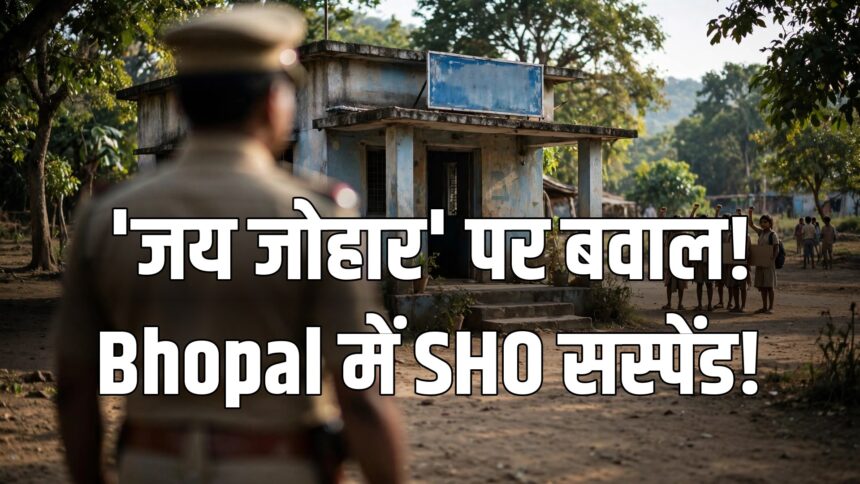 Bhopal Misrod SHO suspended viral video tribal students Jai Johar