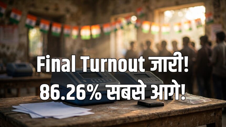 Bypolls 2026 final voter turnout 6 seats