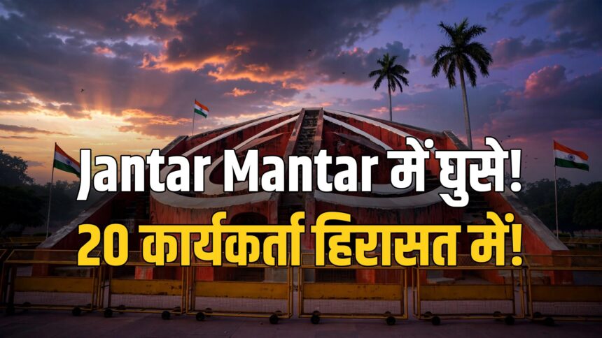 Jantar Mantar CJP breach Saurav Das detained