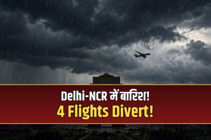 Delhi NCR rain orange alert flights diverted Jaipur