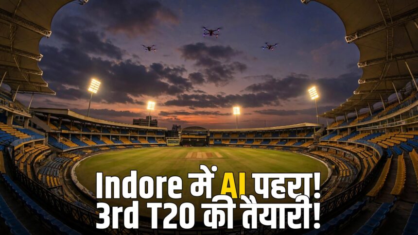 Indore 3rd T20 AI security Holkar
