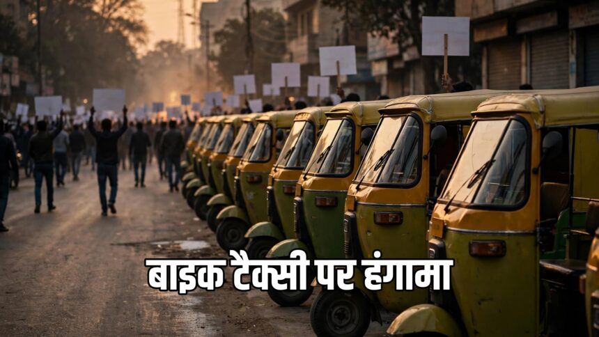 Indore bike taxi protest