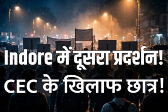 Indore Election Commission protest students