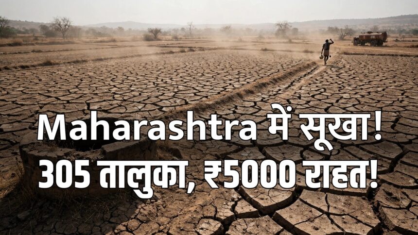 Maharashtra drought 305 talukas farmers ₹5000 Diwali relief