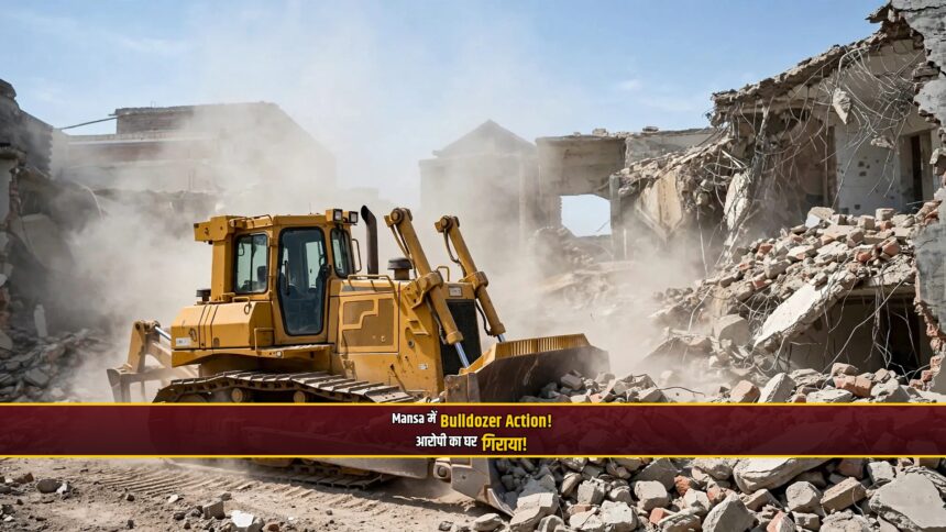 Mansa Jhota murder accused house demolished bulldozer action