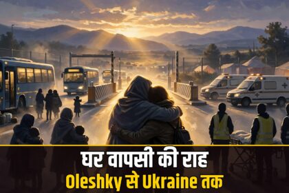 Oleshky Evacuees Return Ukraine border