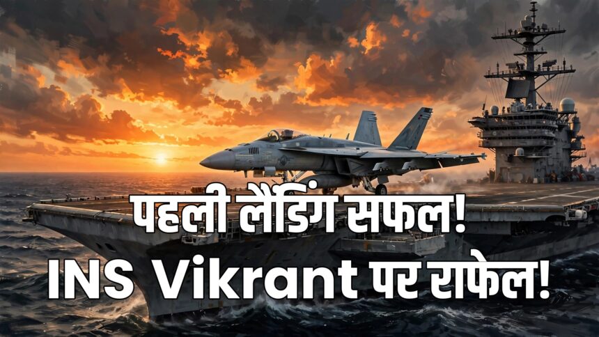 Rafale Marine INS Vikrant landing
